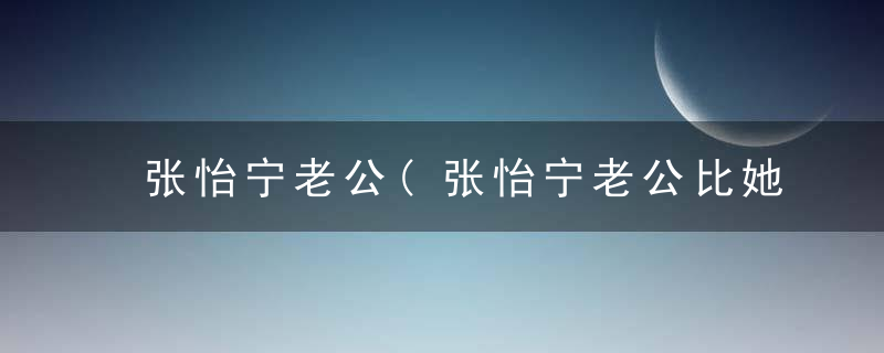 张怡宁老公(张怡宁老公比她大几岁)