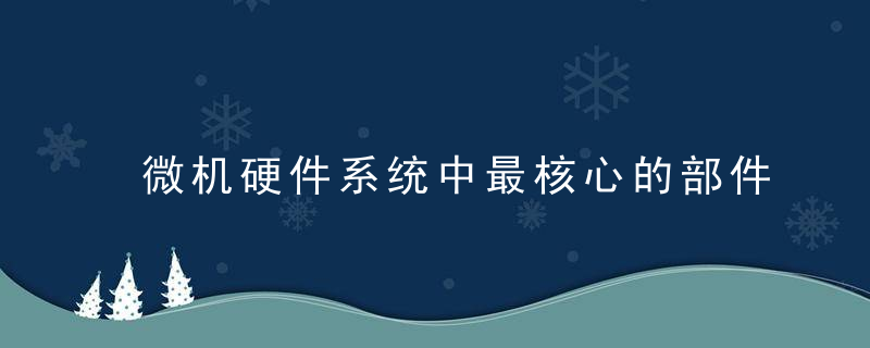 微机硬件系统中最核心的部件是