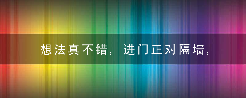 想法真不错,进门正对隔墙,同样户型3种不同方法,看谁