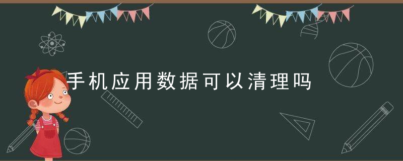 手机应用数据可以清理吗