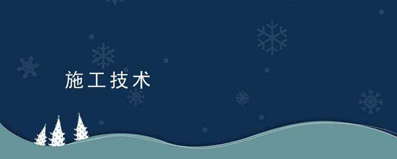 施工技术