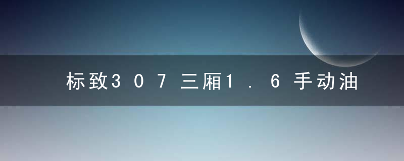 标致307三厢1.6手动油耗多少正常