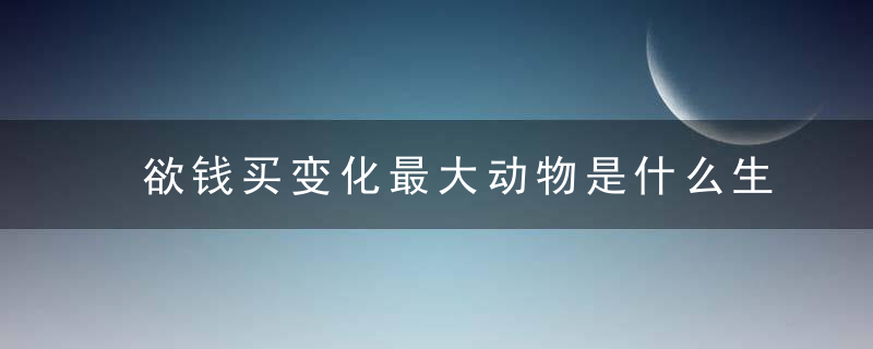 欲钱买变化最大动物是什么生肖是什么动物?正版资料解析