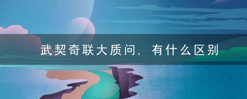 武契奇联大质问,有什么区别