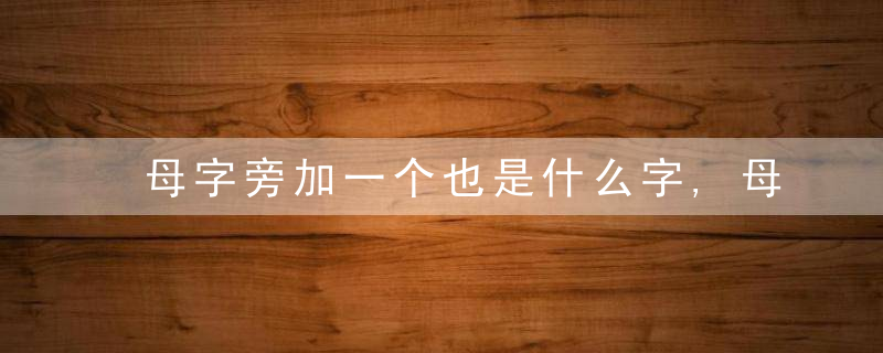 母字旁加一个也是什么字,母字旁加一个也念什么