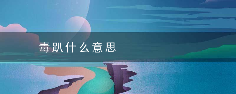 毒趴什么意思