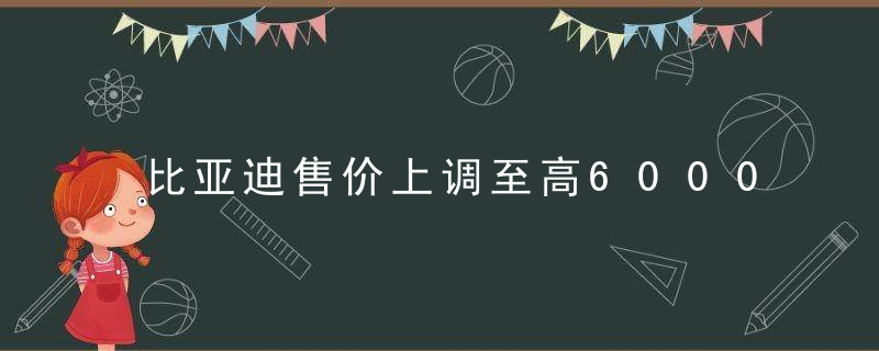 比亚迪售价上调至高6000元 新一轮“涨价潮”提前了？