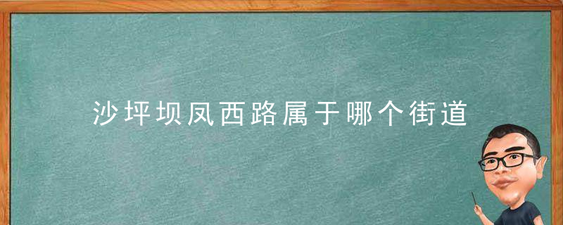 沙坪坝凤西路属于哪个街道