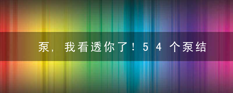 泵,我看透你了！54个泵结构原理动画,超硬的干货！