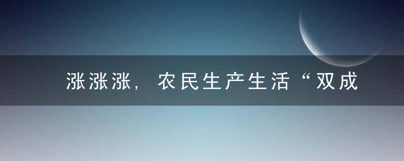 涨涨涨,农民生产生活“双成本”上涨明显,值得警惕