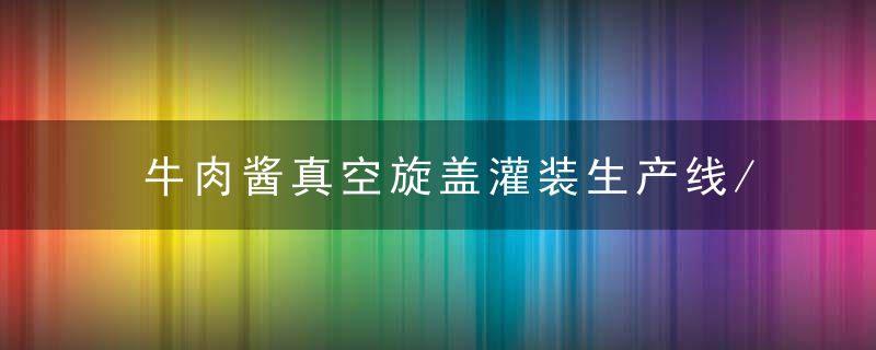 牛肉酱真空旋盖灌装生产线/老干妈辣椒酱灌装生产线