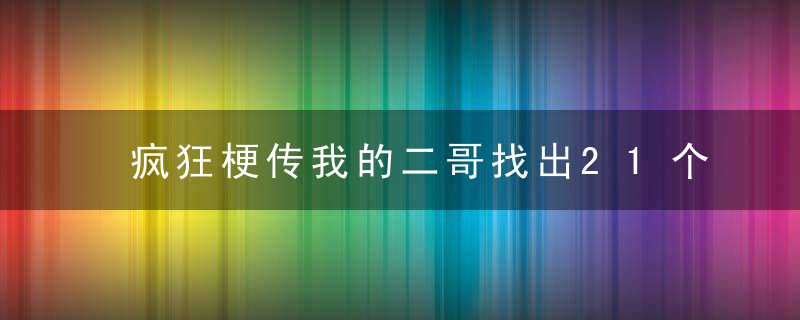 疯狂梗传我的二哥找出21个错别字怎么过关-我的二哥攻略