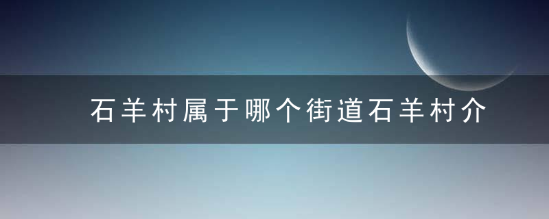 石羊村属于哪个街道石羊村介绍，石羊村属于哪个社区