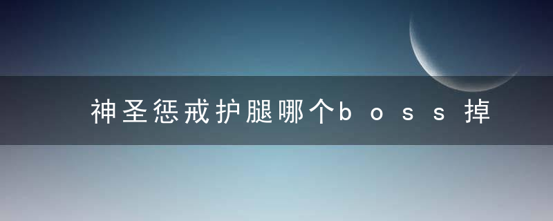 神圣惩戒护腿哪个boss掉落（魔兽世界TBC黑暗神殿掉落一览）