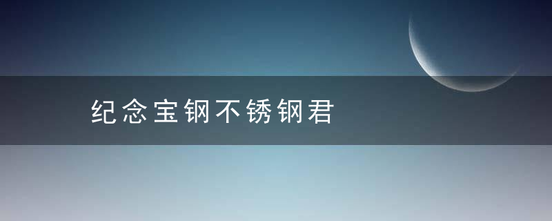 纪念宝钢不锈钢君
