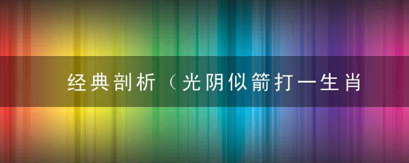 经典剖析（光阴似箭打一生肖）是什么生肖（光阴似箭）打一动物