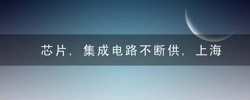 芯片,集成电路不断供,上海高新技术企业闭环保生产,今