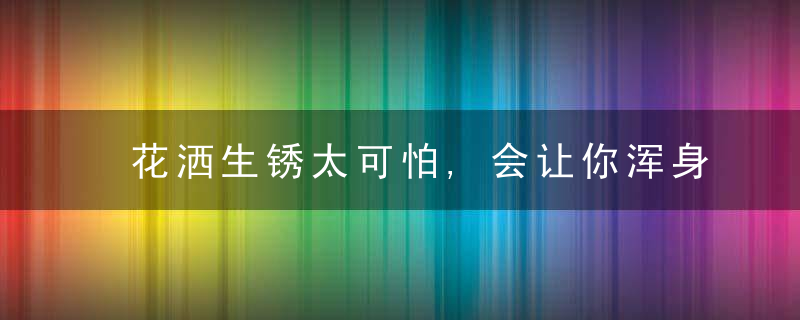 花洒生锈太可怕,会让你浑身瘙痒,一定要选对花洒