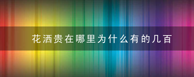 花洒贵在哪里为什么有的几百上千元,有的却只卖几十块