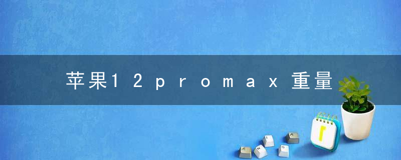 苹果12promax重量