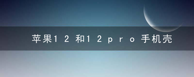 苹果12和12pro手机壳通用吗