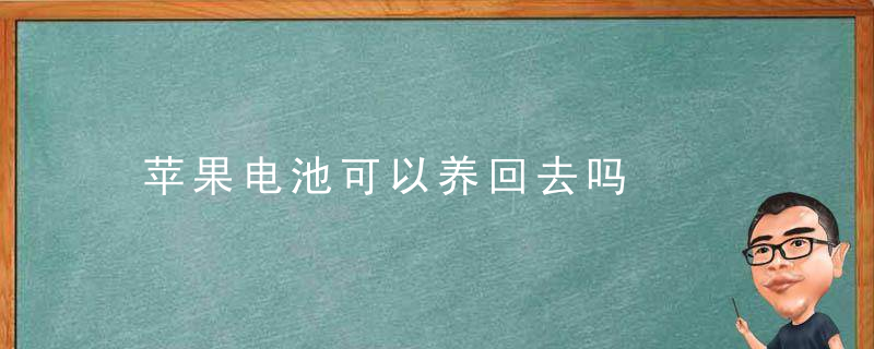 苹果电池可以养回去吗