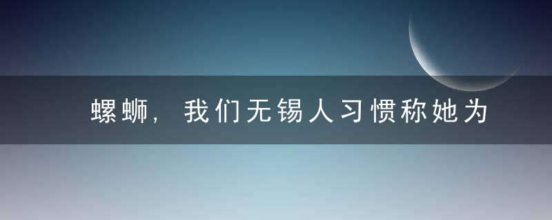 螺蛳,我们无锡人习惯称她为“丝螺”。勾起了多少人的回