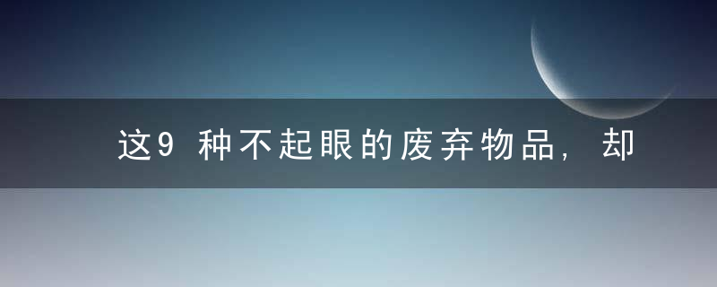 这9种不起眼的废弃物品,却有意想不到的用途变废为宝