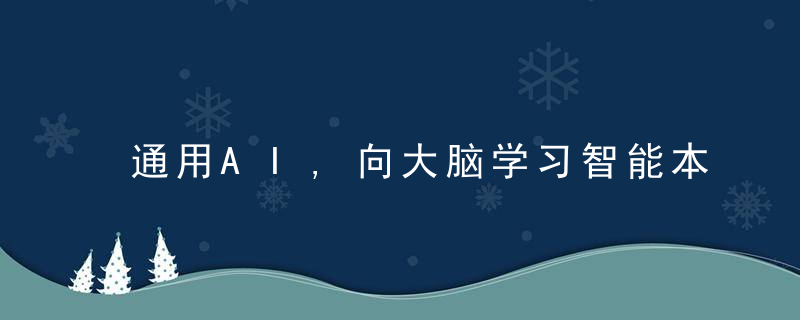 通用AI,向大脑学习智能本质