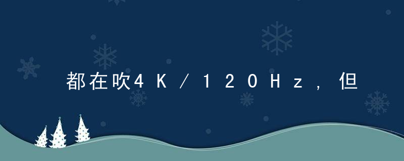 都在吹4K/120Hz,但这类人完全不需要她