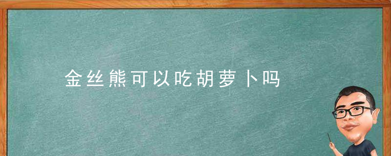 金丝熊可以吃胡萝卜吗