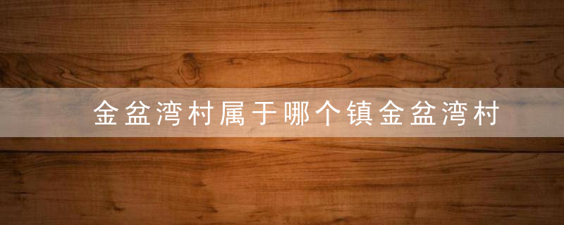 金盆湾村属于哪个镇金盆湾村介绍，金盆村属于哪个镇