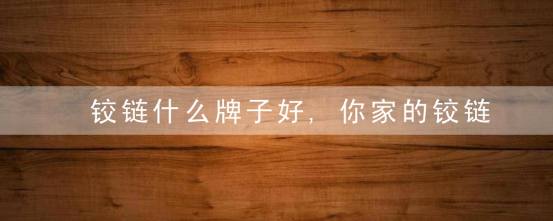 铰链什么牌子好,你家的铰链OK吗