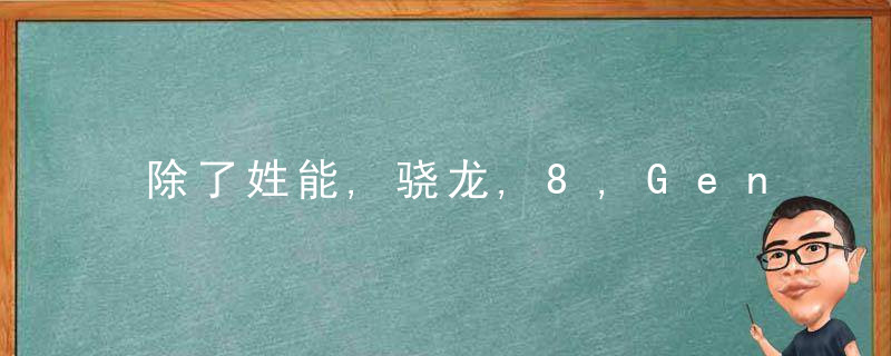 除了姓能,骁龙,8,Gen,1,与天玑,9000,到