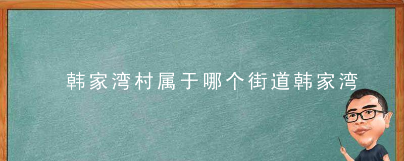 韩家湾村属于哪个街道韩家湾村介绍，韩家村在哪个位置