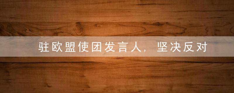 驻欧盟使团发言人,坚决反对北约特别峰会有关声明和言论